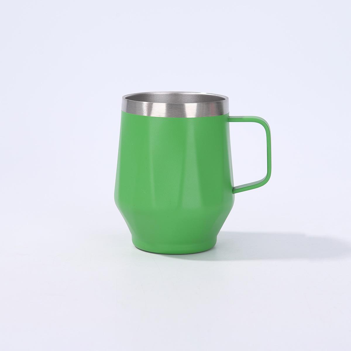 

Простая двухслойная вакуумная U-образная чашка-яйцо из нержавеющей стали 304, чашка-термос с ручкой, бокал для красного вина 12oz without handle зелёный