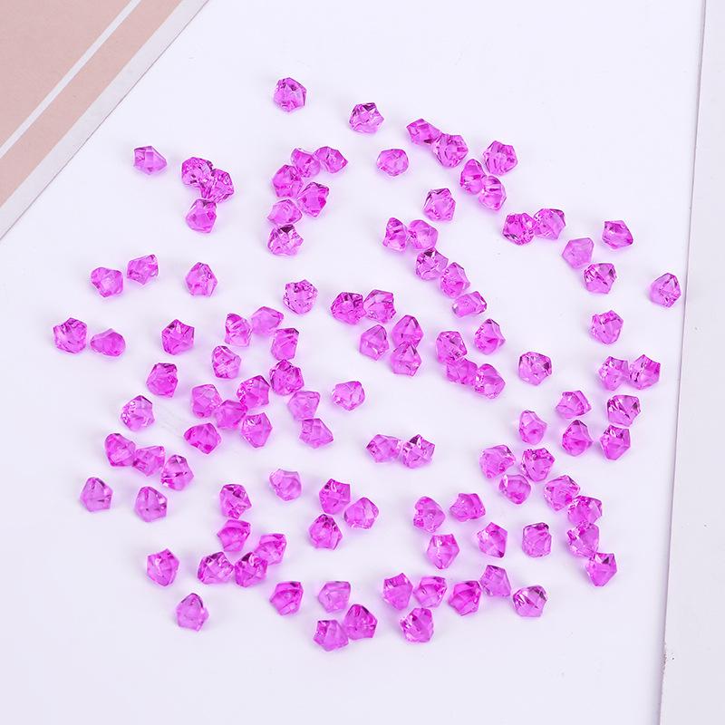 About 200Pcs Colorful Aquarium Acrylic Stones Crystal Decor Vase Filler Pebble Fish Tank Accessories DIY Decoration