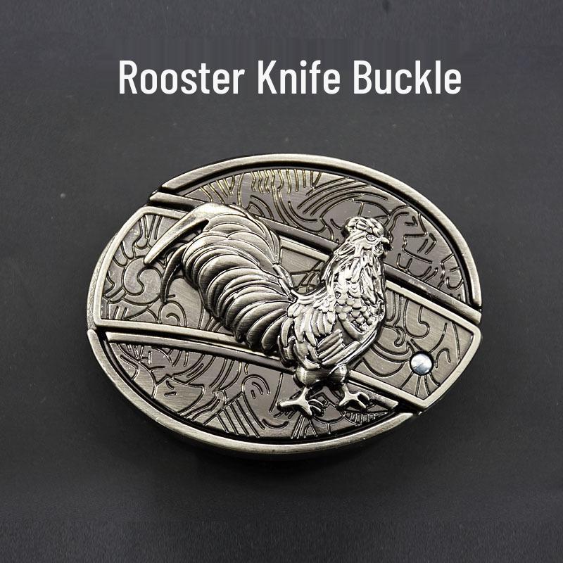 Men's Casual Punk Alloy Knife Buckle Belt