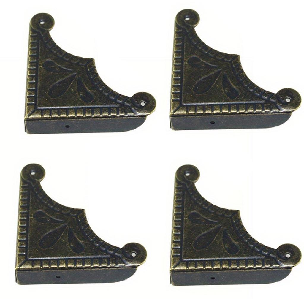 4pcs Antique Corner Box Gift Box Decorative Corner Iron Leather Corner Corner Right Angle Corner Box Corner Protection