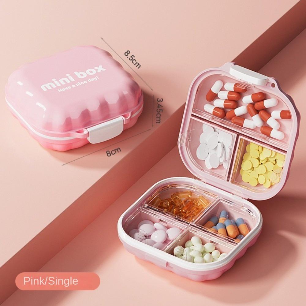 

7 Grids Seven Days Pill Box Double Layer Weekly Travel Pill Cases Pill Dispenser for Home&Travel розовый