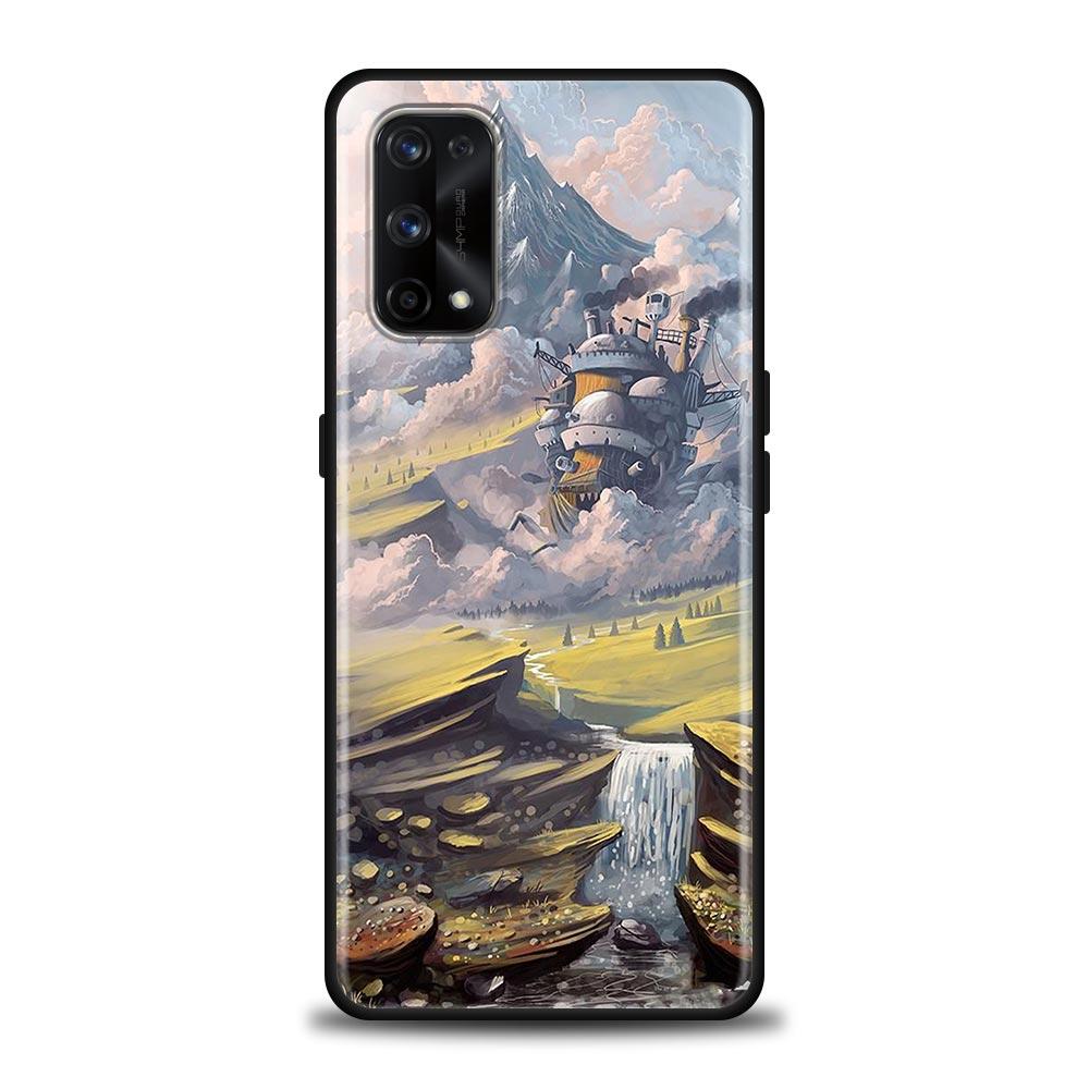 Miyazaki Hayao Anime Das Wandelnde Schloss Telefon Fall Für Oppo Realme 8i 8 9 7 6 5 Pro 9i 7i 5i 6i XT 5G Fällen Abdeckung Realme 8Pro