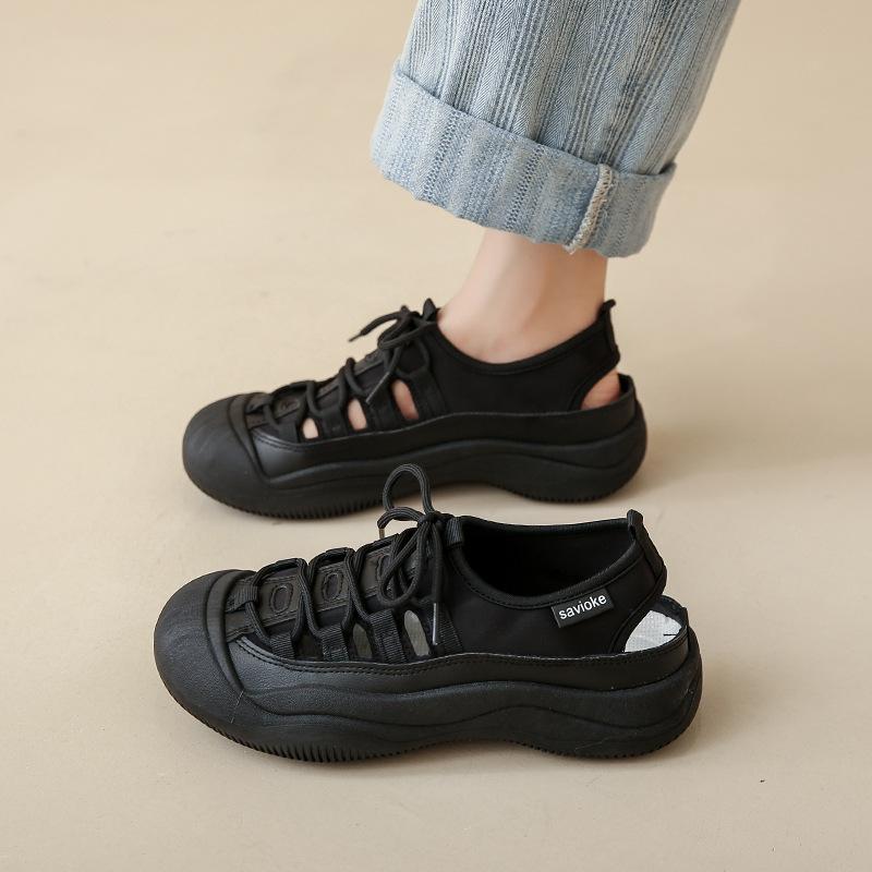 

Летние женские дышащие высокие сандалии повседневные полые туфли женские сандалии модные и дышащие хорошего качества обувь 35-40 40 чёрный