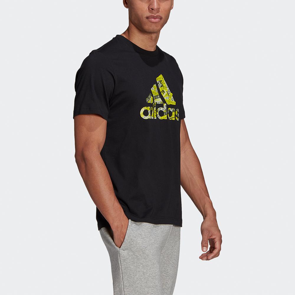 adidas Základné športové tričko s okrúhlym výstrihom a logom Trefoil pre mužov Čierne GL3699