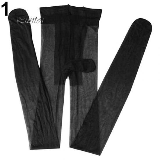 Men Tulle See Through Transparent Ultrathin Stockings with JJ Sleeve