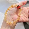 8Mm Autumn And Winter Maillard Natural Citrine Chalcedony Bracelet Bracelet.