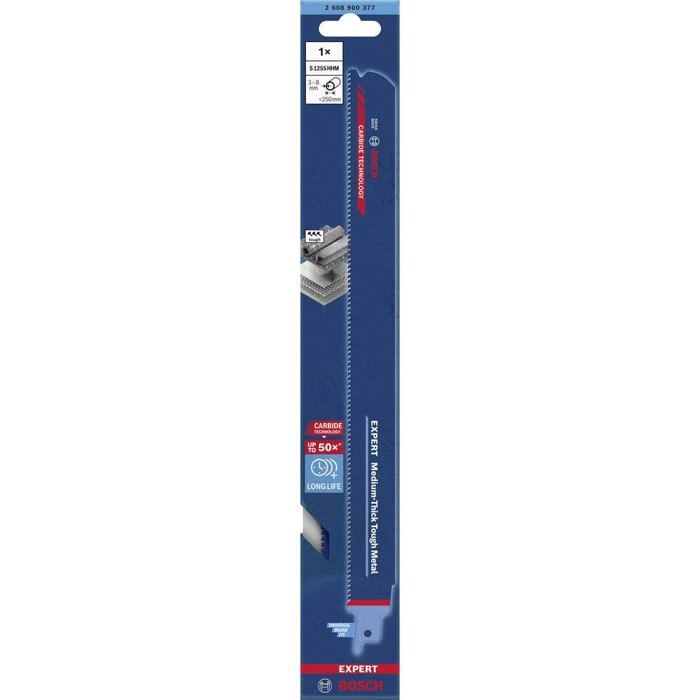 Lame De Scie Sabre - BOSCH - S 1255 HHM - 300 Mm - Carbide - HCS