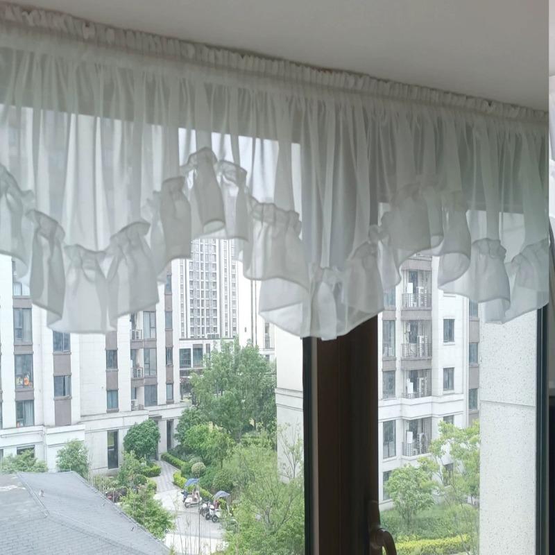 European Style Double Lace Lace Half Curtain Curtain Head Suitable for Balcony Bay Windows Windows Cabinets Daily Decoration