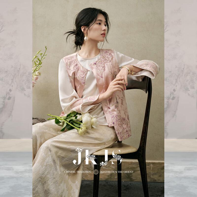 

Жилет JK&JS Shuyingchen из вискозного жаккарда в новокитайском стиле XL