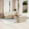 VidaXL Garden Lounge Set with Cushions 10 Pcs Beige Braided Resin 3223860