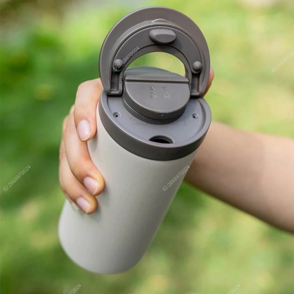 Tyeso 500ml Thermoses Insulated Stainless Steel Travel Mug Leak-Proof Direct Water Bottle Portable Car Coffee Cup Vacuum Cup
