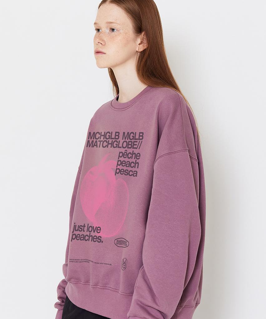 MATCHGLOBE Another Peach Sweatshirt (Deep Pink)