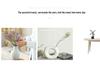 White Ceramic Vase with Dried Baby's Breath for Living Room or Dining Table Decoration