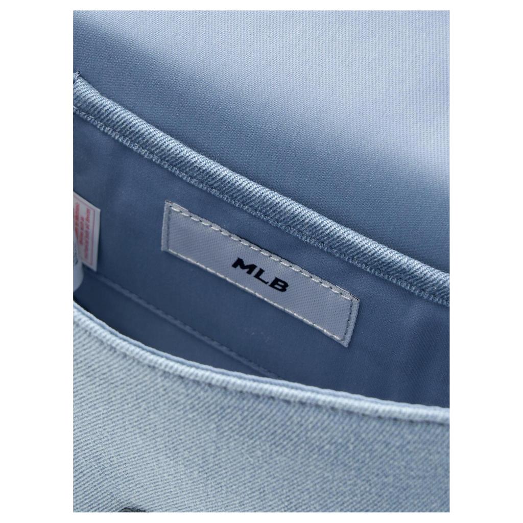 MLB New York Yankees Engraved Vintage Twill Cotton Shoulder Bag Women Bags Blue 3ACRVD15N-50BLL