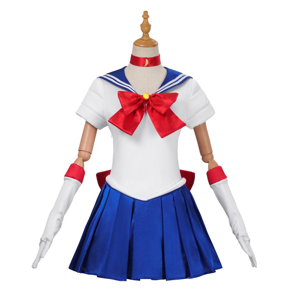 

Аниме Костюм для косплея Усаги Цукино Красивая девушка Косплей Вода Лед Луна 4-е поколение Матросский костюм Лунный кролик Хэллоуин Косплей 2XL 60-65kg чёрный