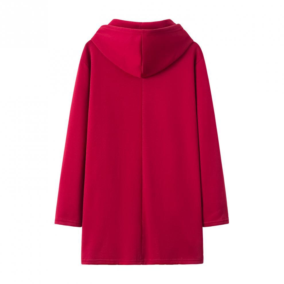 Women's 2024 Fashion Fleece-Lined Hooded Jacket with Side Zipper