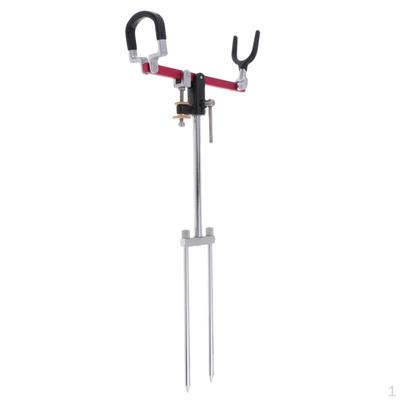 Soporte para caña de pescar con conexión a tierra, soporte plegable para poste, soporte de descanso, aparejos, 1 unidad