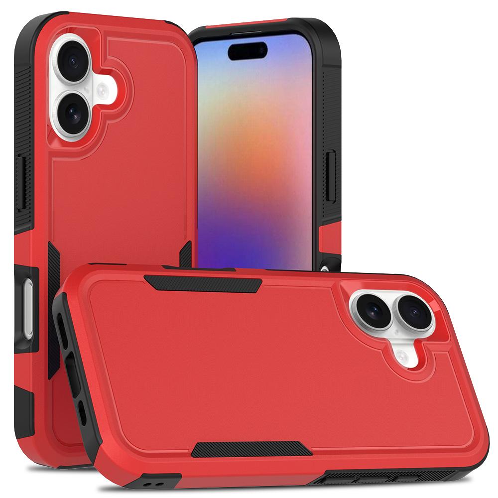 

For iPhone 17 Case 2 in 1 PC+TPU Shockproof Phone Cover Red