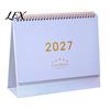 Monthly Organizer for Desk 2027 Calendar, Standing Flip Desktop Minimalist Gold Foil Cover Academic Year Calendar Planner, Thick Paper Note