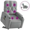 Vidaxl Lift-Up Massage Chair, Electric, Reclining, Light Gray