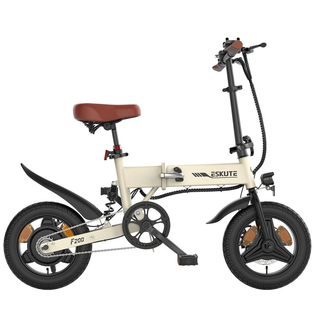 ESKUTE F200 Multi Terrain EBike 250W Motor 36V7.8Ah Battery 14 Inch Fat Tires Adult Folding Electic Bike Outdoor Commuting Electic Bicycle