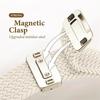 Braided Band for Apple Watch Strap 44mm 40mm 45mm 46mm 49mm 41 42 38 Magnetic Nylon Bracelet iWatch Series Se 7 6 8 9 10 Ultra 2
