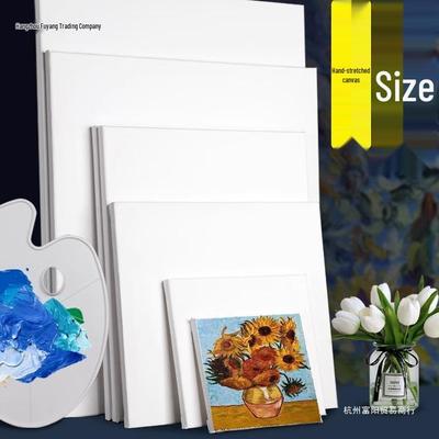 Hand-Painted Canvas Frame: Pure Cotton Linen with Acrylic Paint