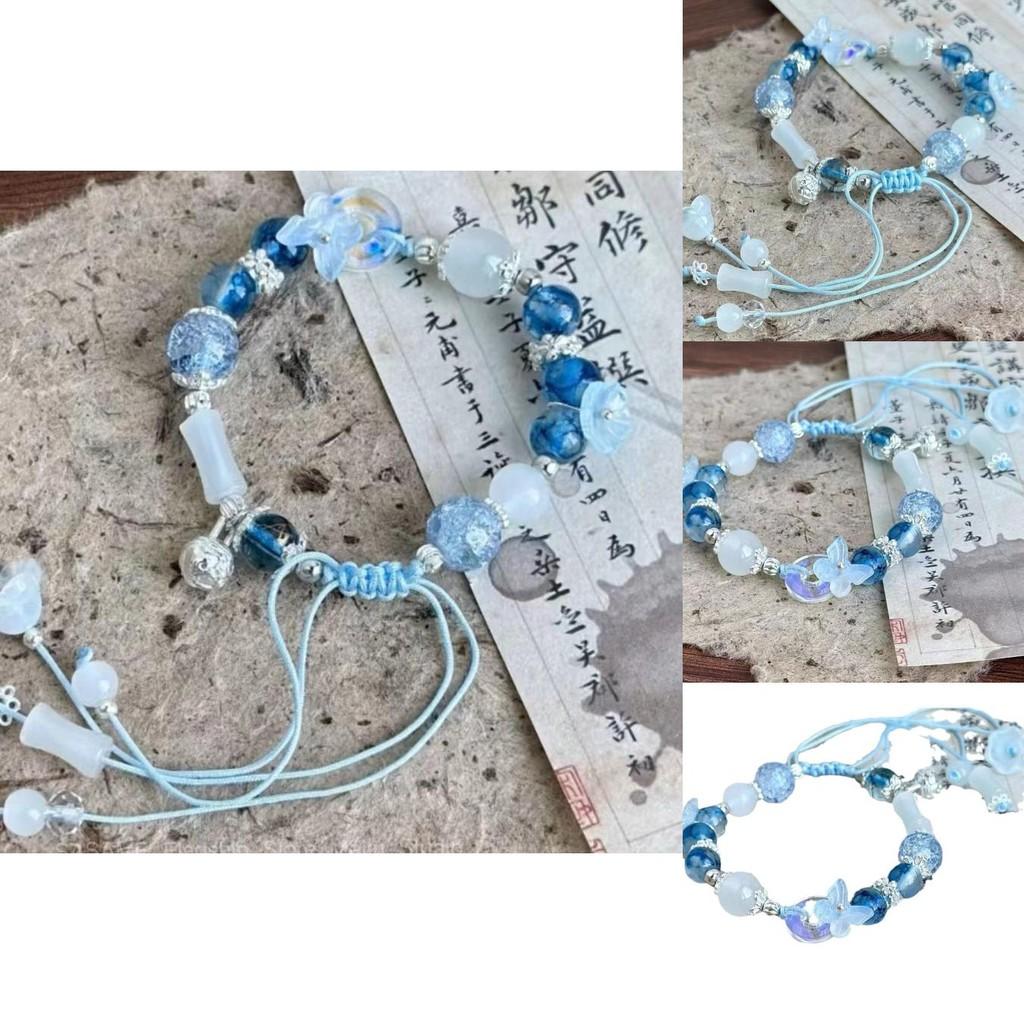 Chinese Floral Beaded Bracelet For Women Adjustable Handmade New Design