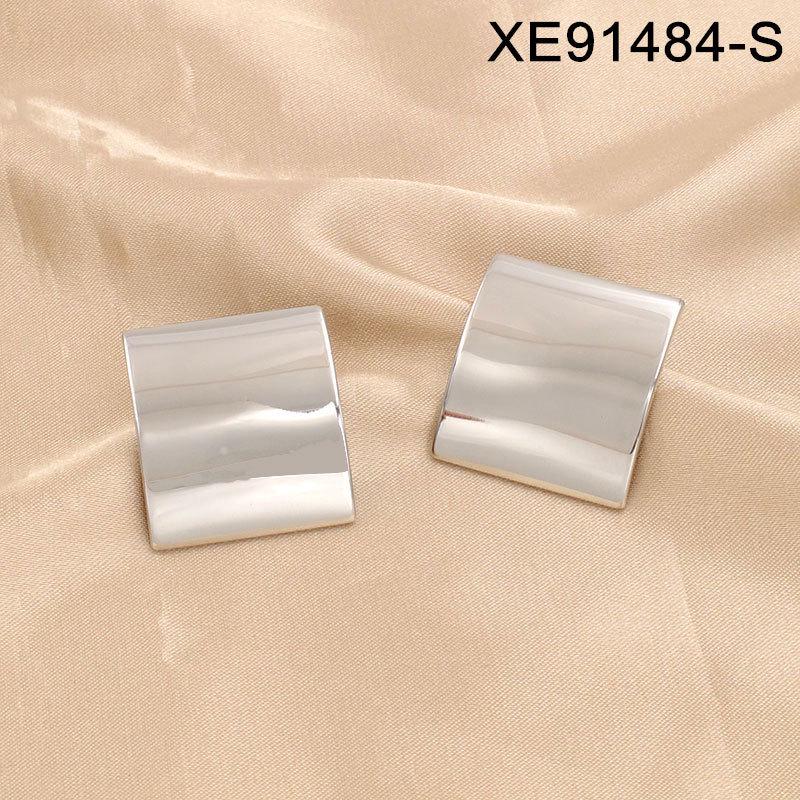 Retro Artistic Rectangular Gold-Plated Stainless Steel Earrings for Women - Summer 2026 Collection.