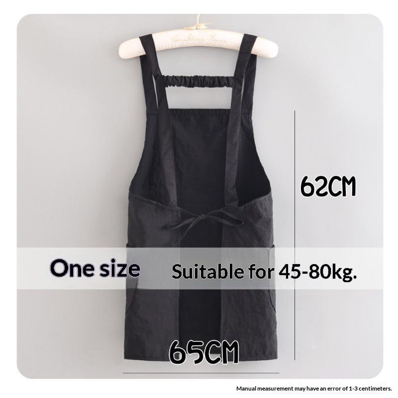 Waterproof Kitchen Apron With Multiple Pockets Straps Perfect For Home Cooking Baking Coffee Shop Work