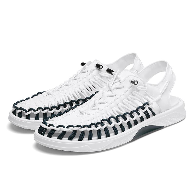 Fashion Summer Men Sandals Women Slippers Weaving Design Beach Sandals Breathable Casual Flat Sandals Outdoor Couples Sandals