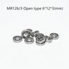 MR126-3 Open Type No Seal 6*12*3(mm) 10PCS Metal Sealed Miniature Chrome Steel Bearings