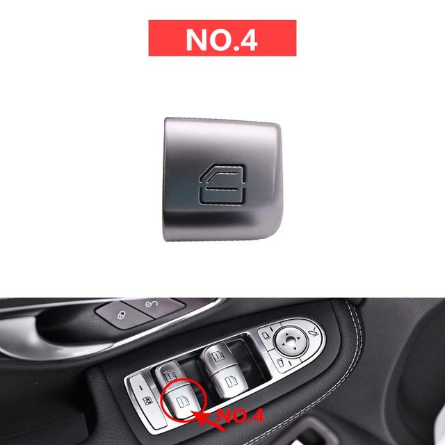 Car Window Switch Repair Button Cover Vehicle Door Glass Control Switch Key Cap For Mercedes Benz W205 W253 W213 C E GLC Class