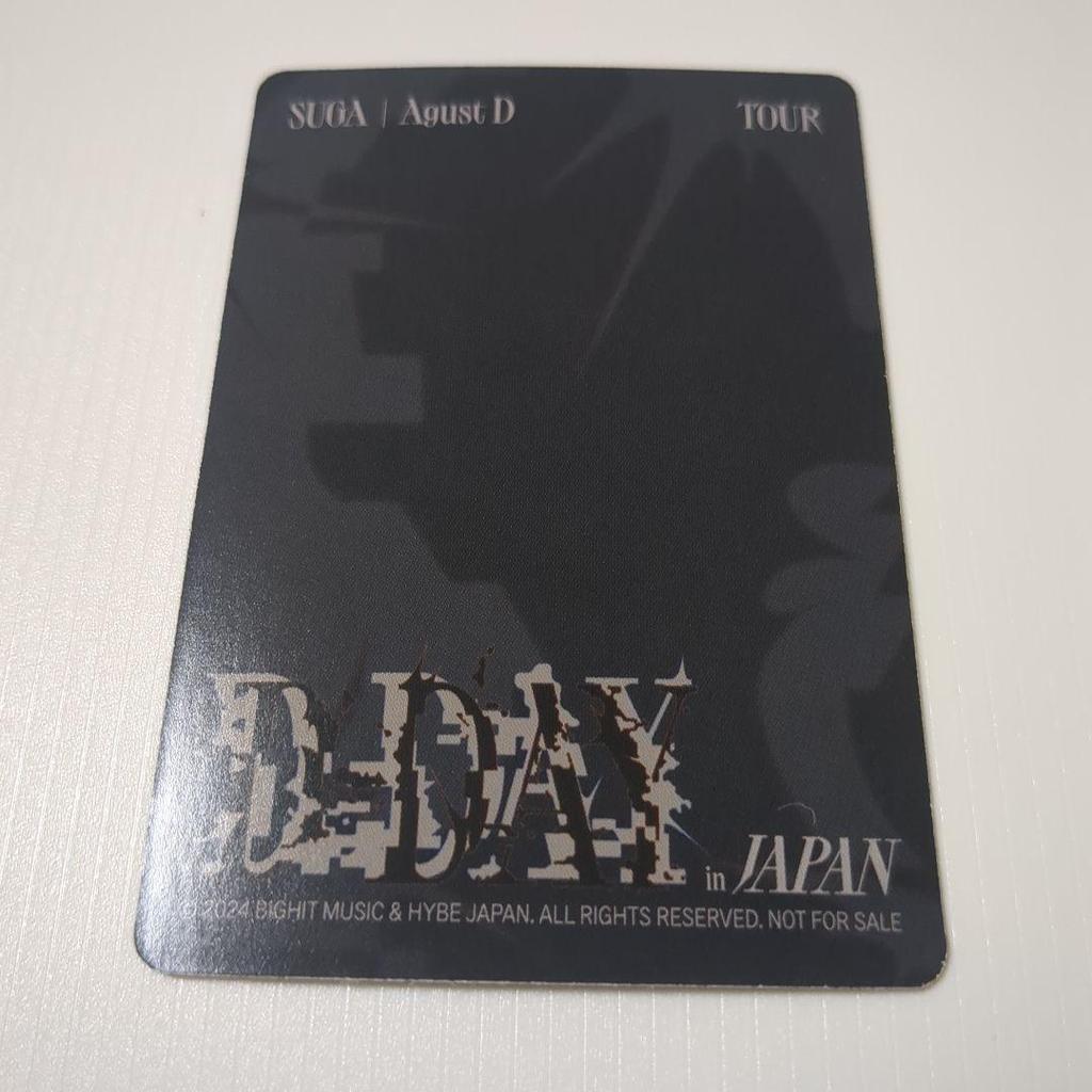 [USED] SUGA AgustD D-DAY JAPAN Blu-ray Trading Card