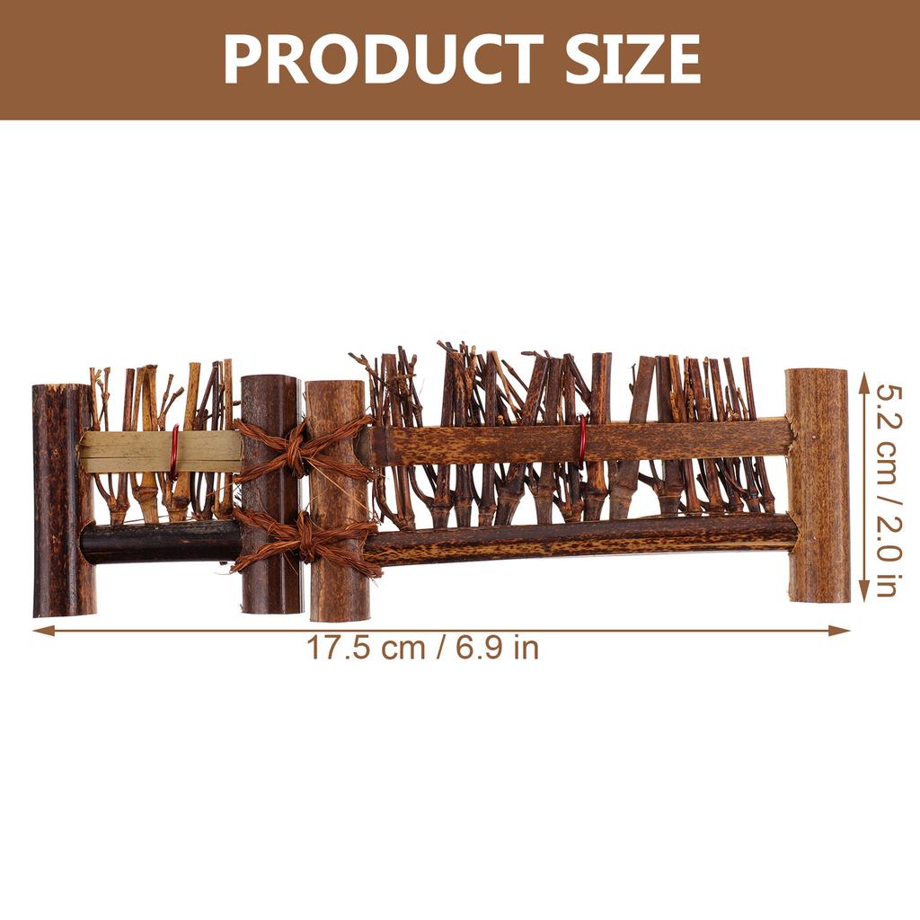 Mini Bamboo Fence Decor Micro Landscape Woven Fence Garden Landscaping Ornament Bonsai Screen Handcraft Accessory