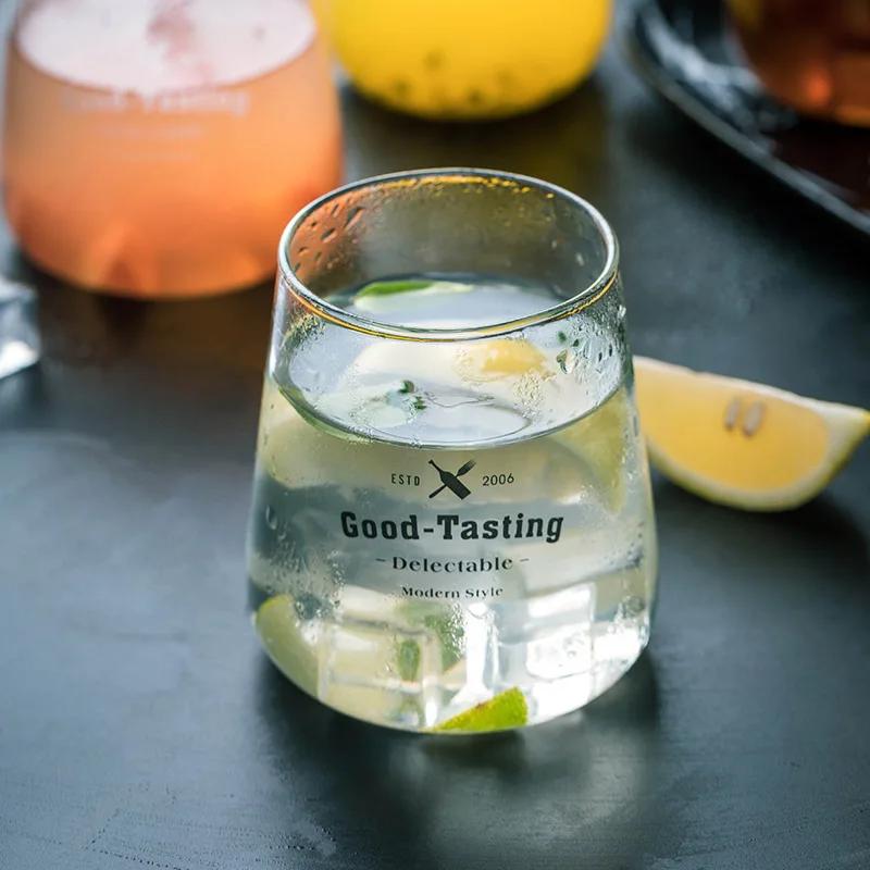 500ml Big Belly Glass mug,Milk Cup Letter Cold Drink Mugs Dessert Mousse Cup Coffee Mug for Tea,christmas Mug Unique Gift