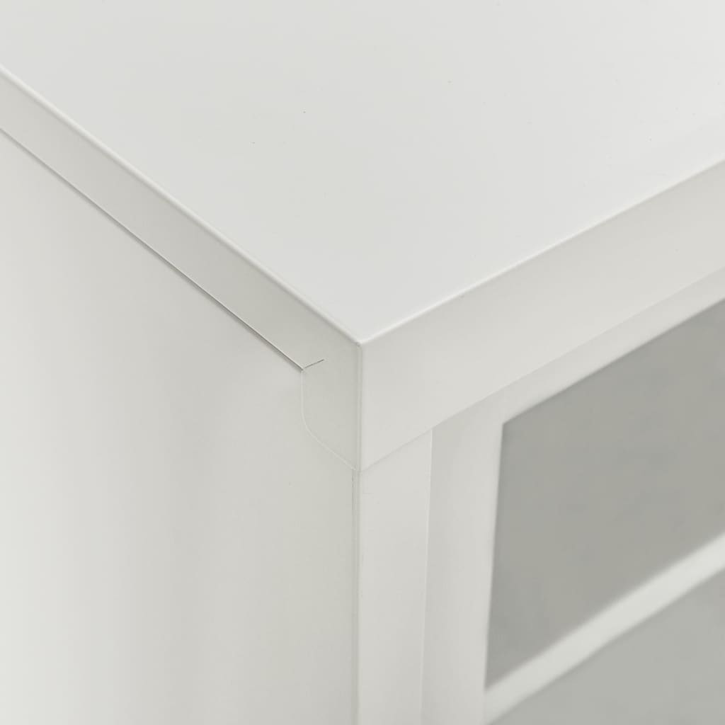 Vidaxl Schrank mit Schiebetüren, Hellgrau, 90x40x90 cm, Stahl
