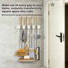 Wall Mounted Mop Clip Automatic Adjustable Mop Storage Rack New Mop Holder