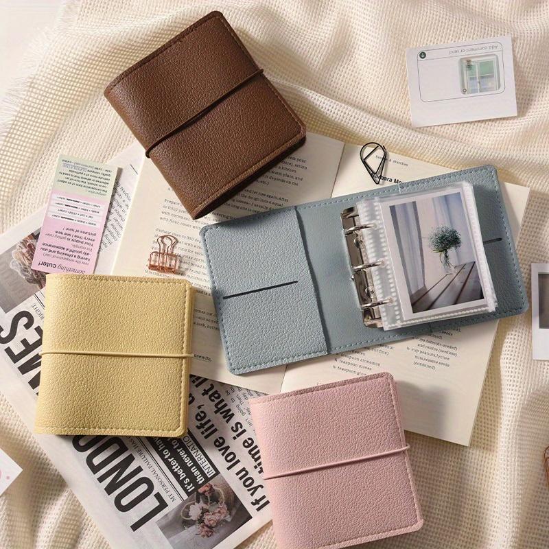 Mini Polaroid Minkštos Odos Kišeninis Albumas, 25 Lapai, 50 Puslapių, Mini Albumas Laisvais Lapais Starlet Kortelės Nuotraukai Nešiojamas Laikymo Knygelė