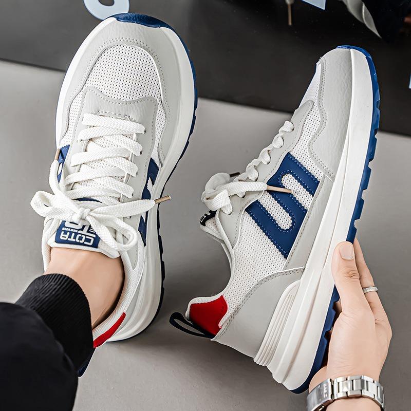 Men's sports single shoes mesh breathable versatile casual shoes men's running platform student