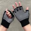 1 Pair Women Half Finger Breathable Sports Half Finger Gloves for Gym Yoga Fitness(black)