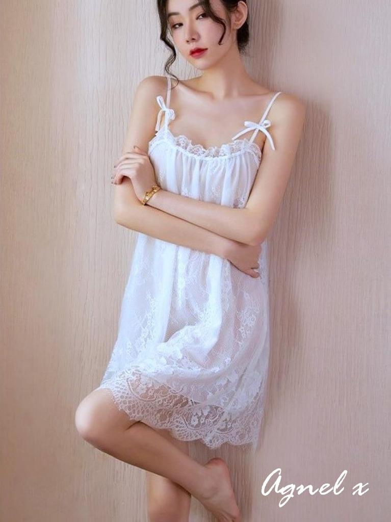 Sexy Lingerie Underwear Innerwear Babydoll Seductive Underwear Slip Half Slip One Piece Camisole Lace Negligee Nightwear Satin Cosplay Extreme Kinky