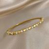 Love Heart Stacked Bangles Cute Fashion  Stainless Steel Bangle Jewelry Beads Cuff Bracelet  Daily