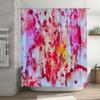 100% Waterproof Shower Curtain with Modern Red White Yellow Splashes Print for Bathroom Decor Size 69x70 (W X L)