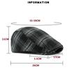 HT4701 Berets Spring Autumn Hat Caps for Men Women Plaid Artist Painter Beret Hat Male Female Ivy Flat Cap Adjustable Beret Caps