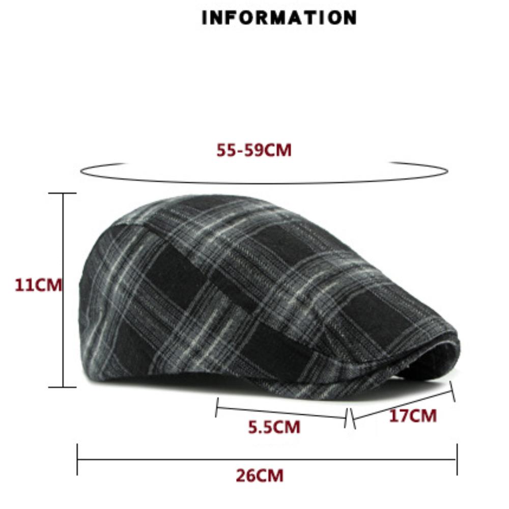 HT4701 Berets Spring Autumn Hat Caps for Men Women Plaid Artist Painter Beret Hat Male Female Ivy Flat Cap Adjustable Beret Caps