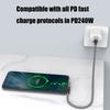 90 Degree USB4 Cable 40Gbps USB C to USB C 240W Fast Charging Display Cable Support 8K@60Hz 40Gbps Data Cable for Phone