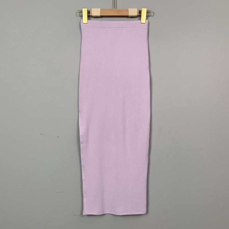 Elegant Korean High-Waisted Slimming Slit Bodycon Skirt