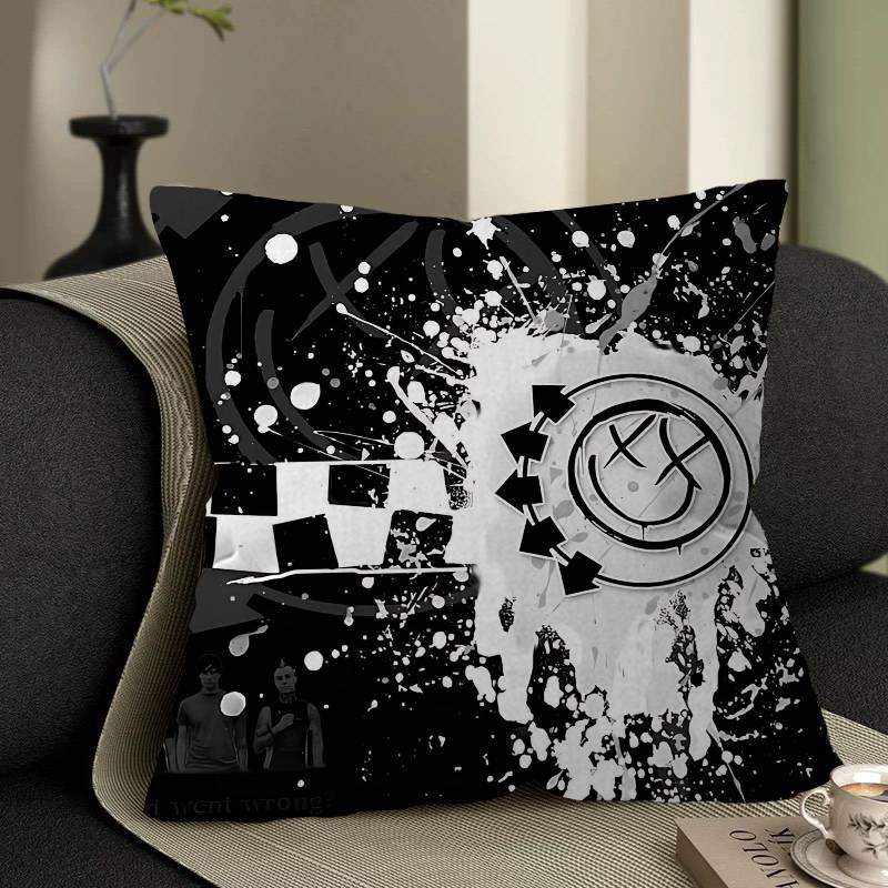 B-Blinks 182 Rock Band Cushion Cover Inches Farmhouse Decor Home Throw Pillow Covers For Couch Decorations
