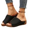 New foreign trade slope heel slippers women's thick bottom women's sandals casual and light large size